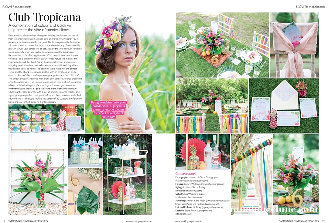 Wedding Flowers Magazine featured photographer tropical wedding