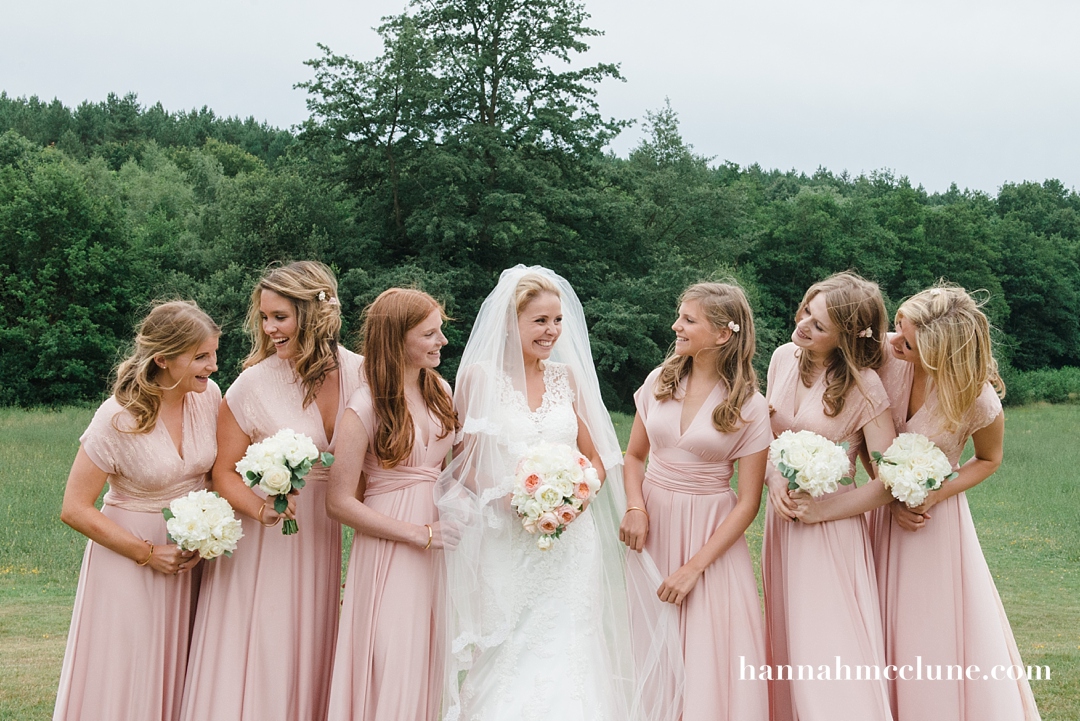 dusky pink bridesmaids dresses