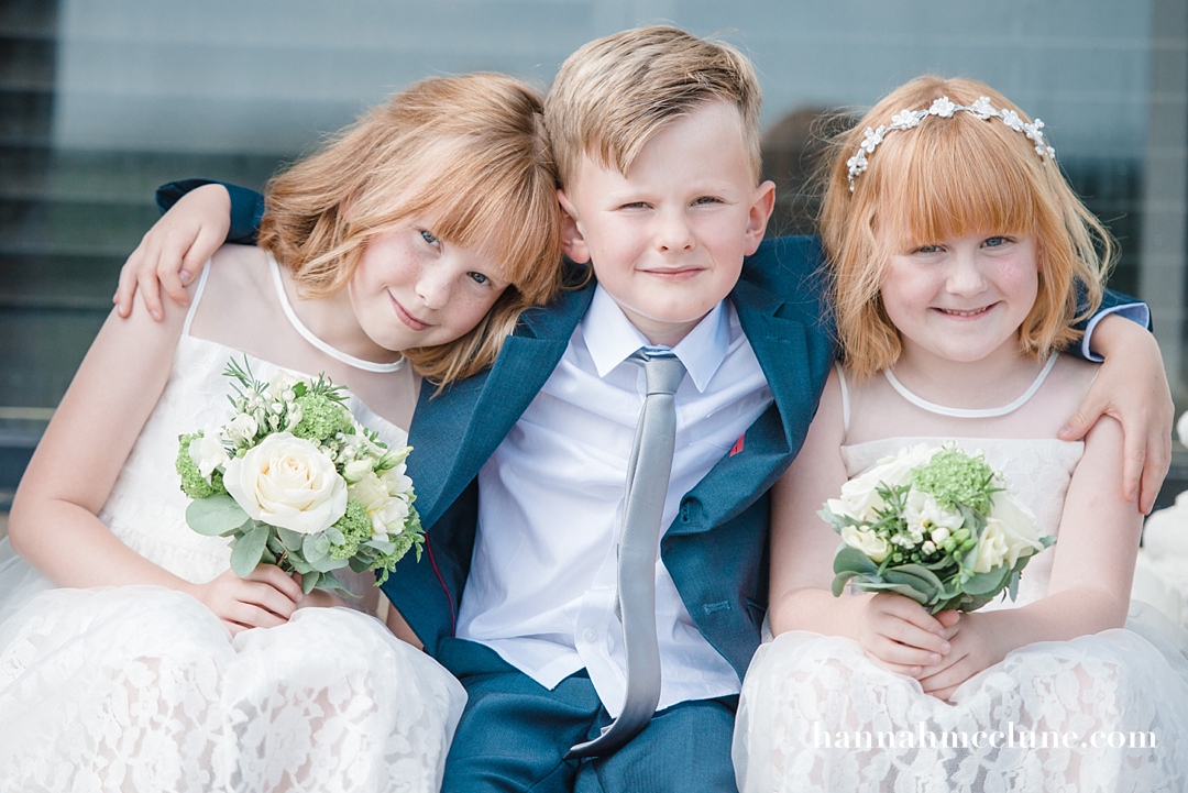 Flower girls in Heckfield wedding