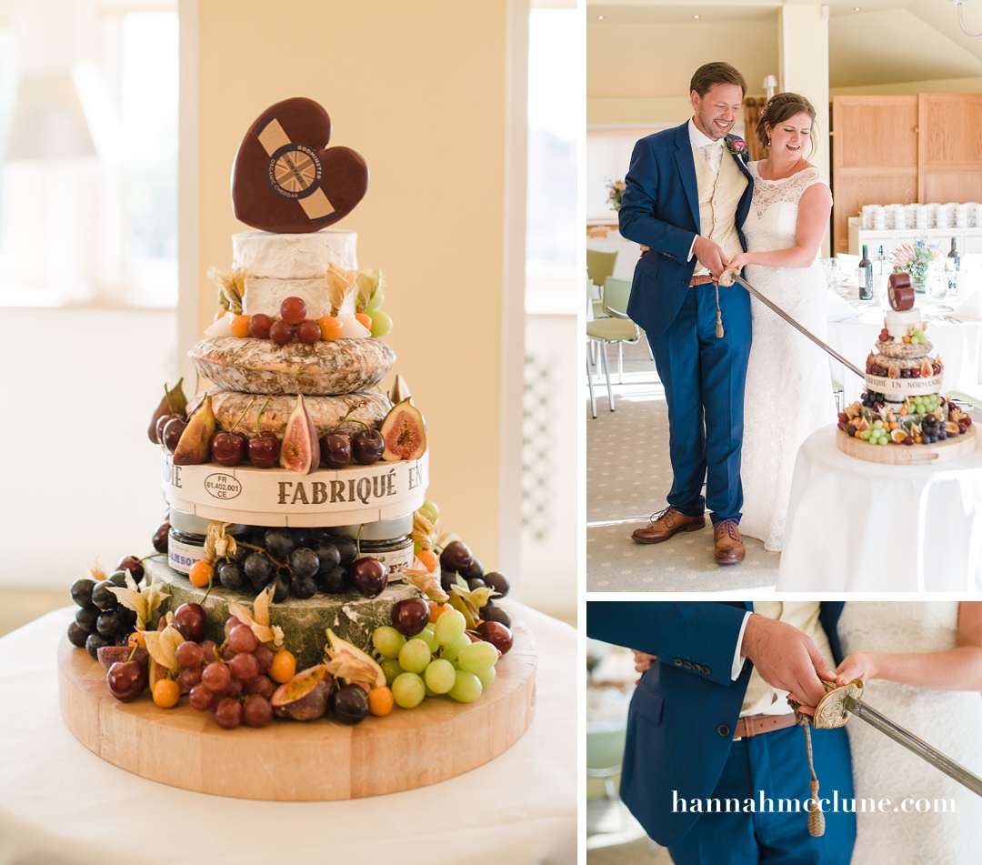 Cheese tower wedding cake Berkshire