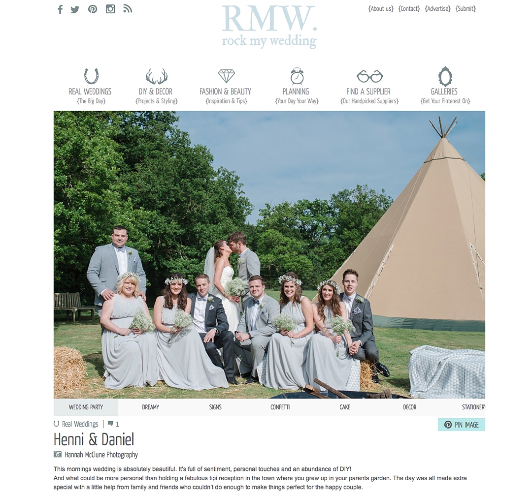 Rock my Wedding blog Hannah McClune